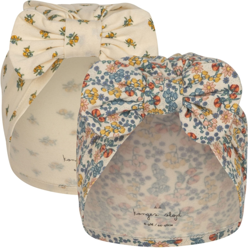 Lot de 2 bonnets Bambi - Peonia Limone/Bibi Fleur - OUTLET - un24septembre
