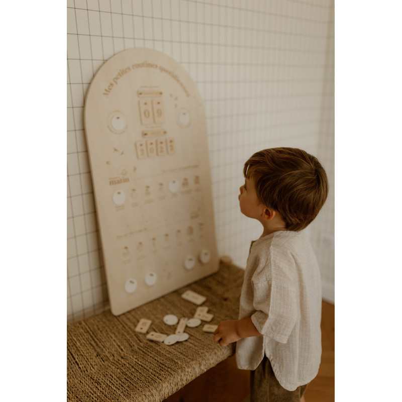 Tableau d'éveil "Mes petites routines" - Zakuw - Accessoires - un24septembre