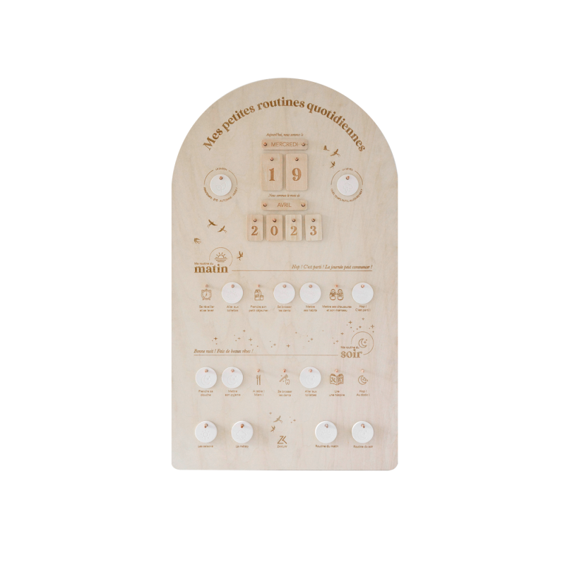 Tableau d'éveil "Mes petites routines" - Zakuw - Accessoires - un24septembre