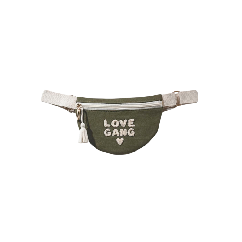 Sac banane enfant - Love Gang - Vert foncé - Zakuw