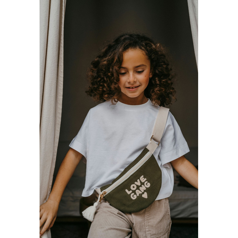Sac banane enfant - Love Gang - Vert foncé - Zakuw