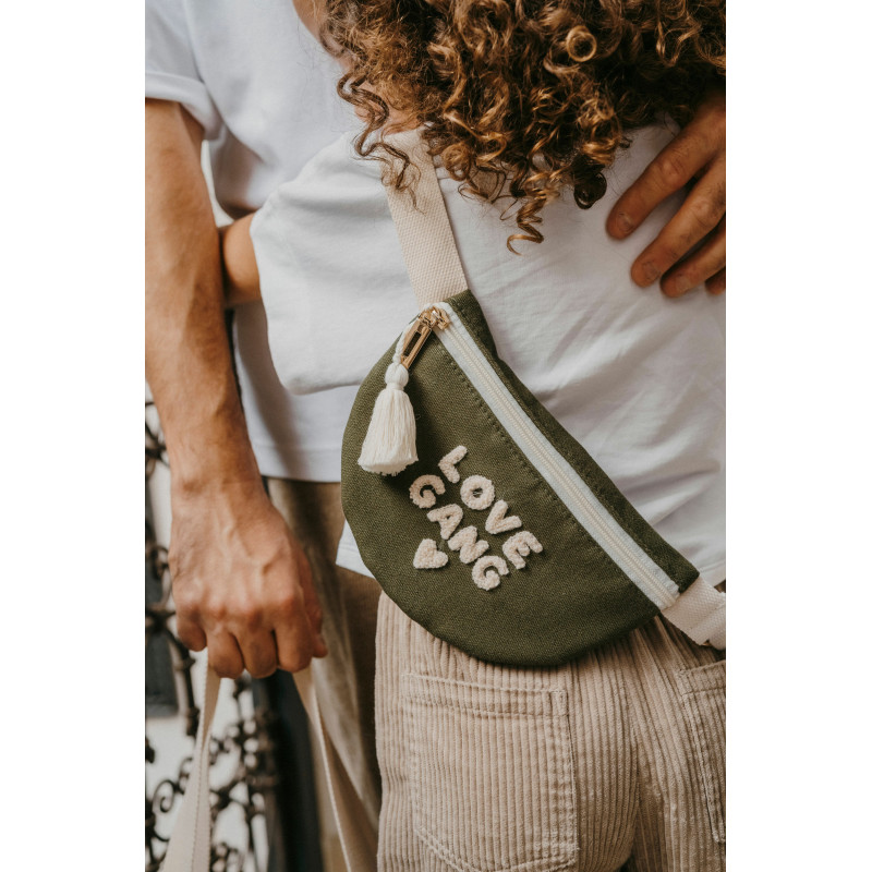 Sac banane enfant - Love Gang - Vert foncé - Zakuw