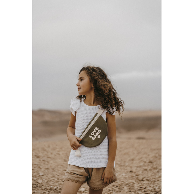 Sac banane enfant - Love Gang - Vert foncé - Zakuw