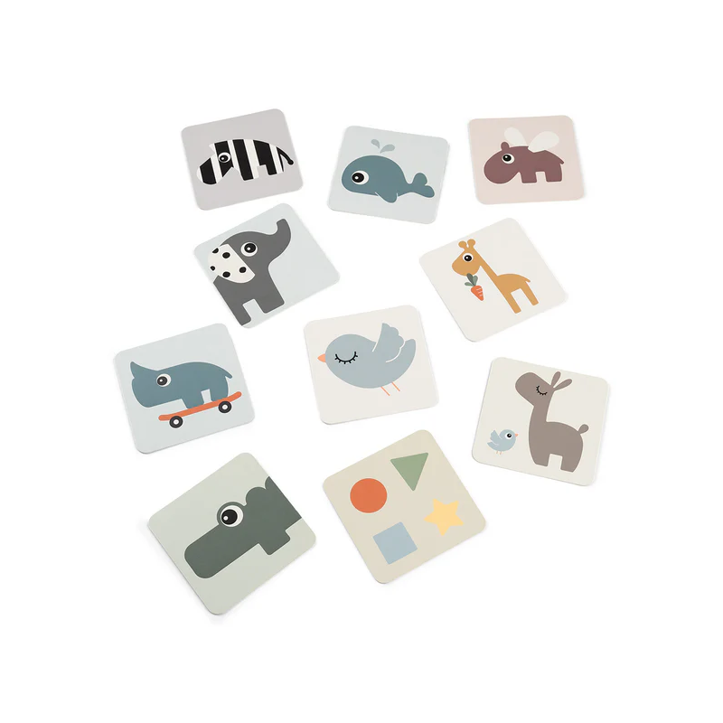 Lot de 10 cartes contrastées bébé Cerf -  - un24septembre