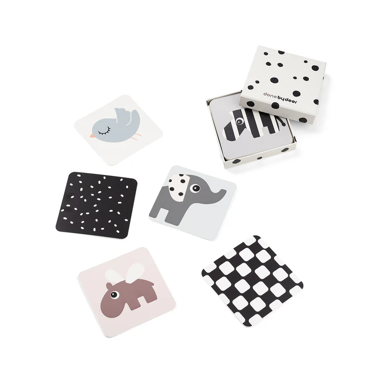 Lot de 10 cartes contrastées bébé Cerf -  - un24septembre