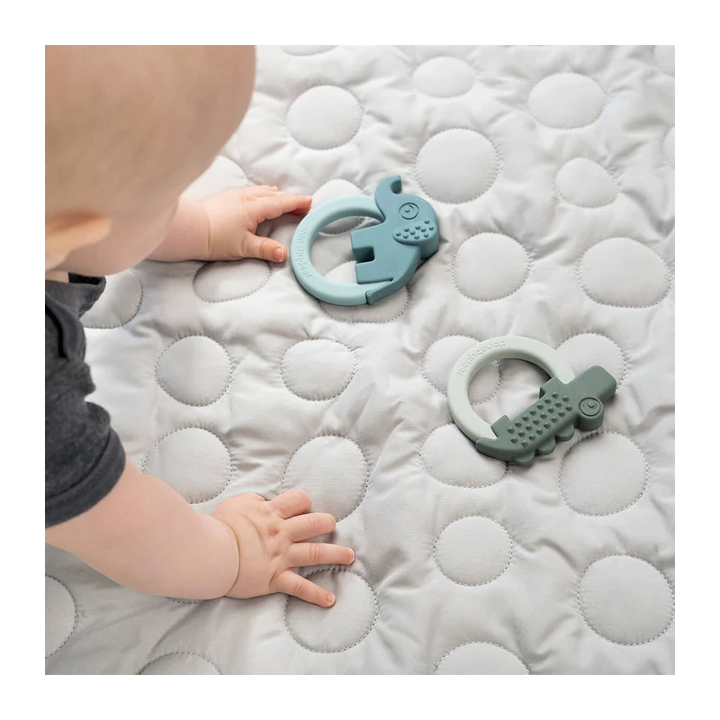 Lot de 2 anneaux de dentition - Eléphant/Crocodile - ACCESSOIRES/Tétines & Attaches tétines - un24septembre