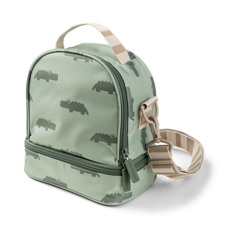 Kids insulated lunch bag Croco Green