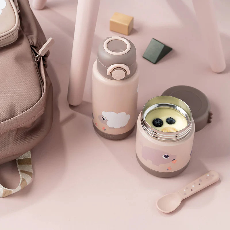 Gourde isotherme Tiny farm Rose 340 ml