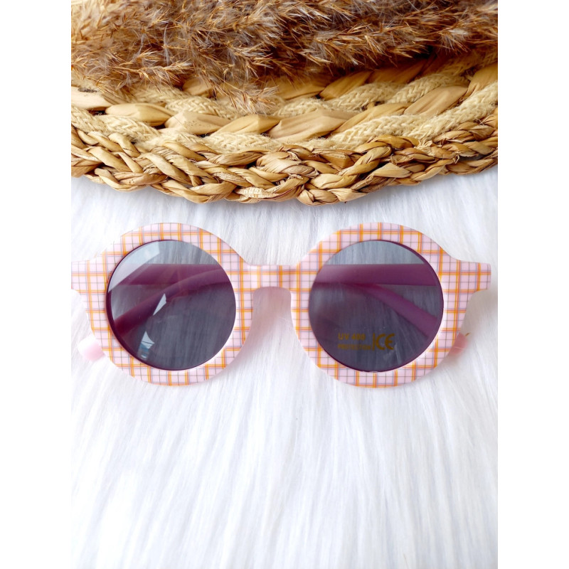 Lunettes de soleil pour enfants Retro - Rose - Happy by Lies