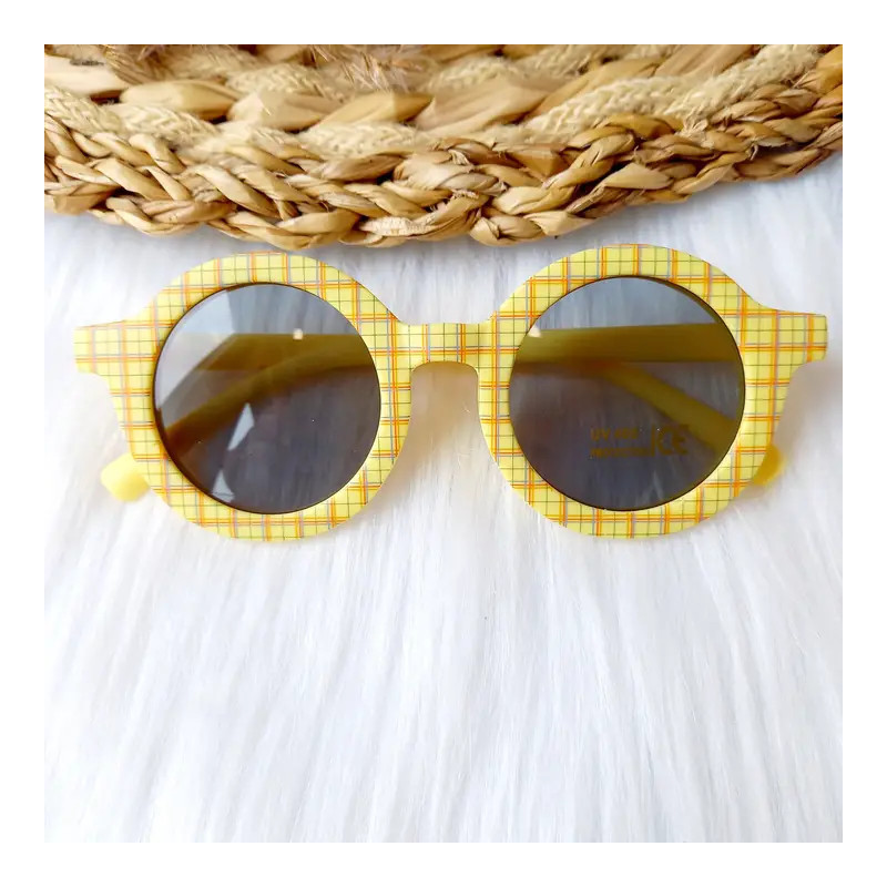 Lunettes de soleil rétro pour enfants - Jaune citron - Happy by Lies