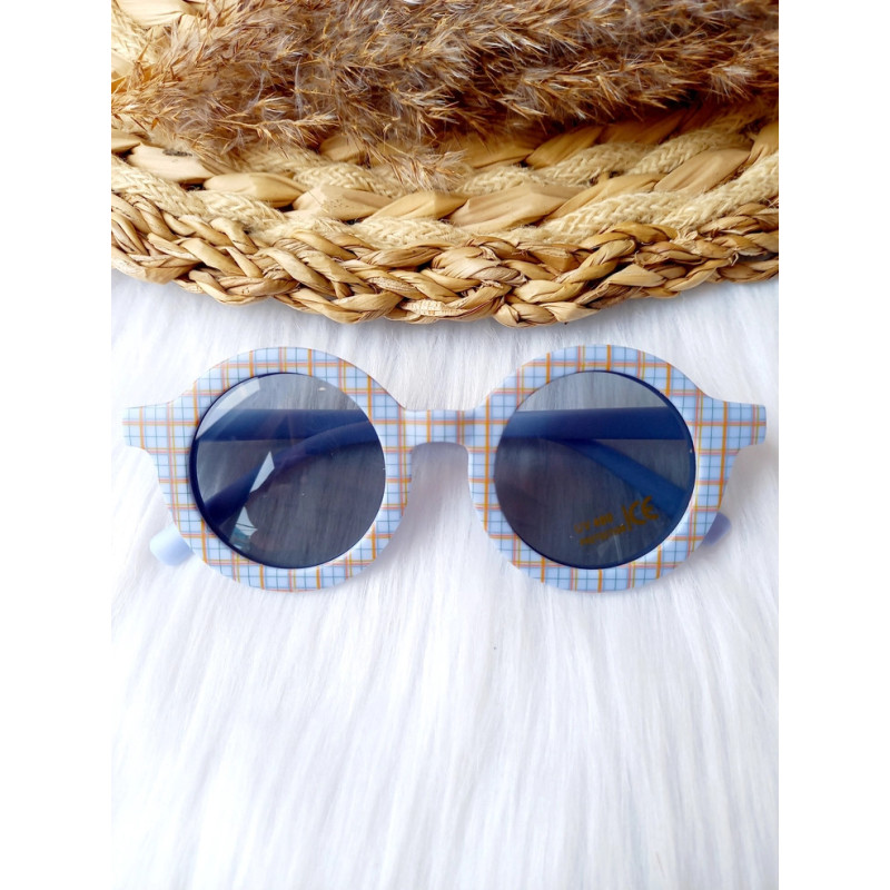 Lunettes de soleil pour enfants Retro - bleu carré - Happy by Lies