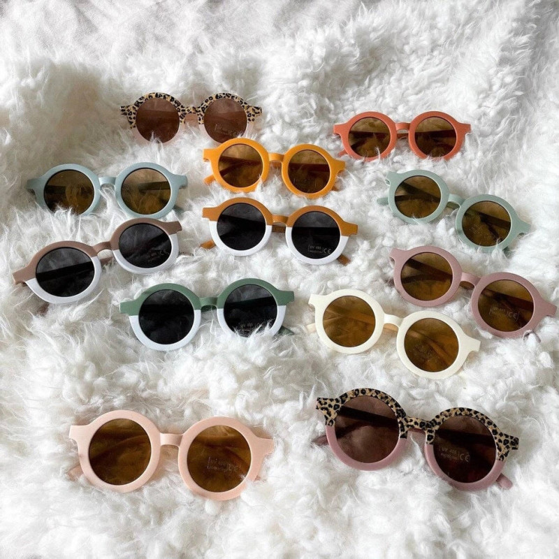 Lunettes de soleil - Rétro / Léopard - Little Tjin