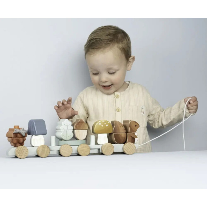 Train à blocs écureuil - Forest Friends - Little dutch