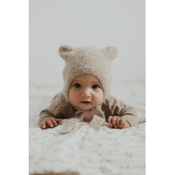 Bonnet - Little Bear - Tricoté à la main - Beige