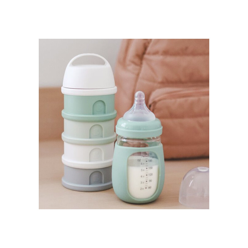 Boîte doseuse - 4 compartiments - Cotton white/Sage green - BEABA