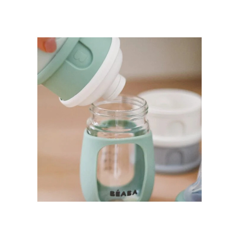 Boîte doseuse - 4 compartiments - Cotton white/Sage green - BEABA