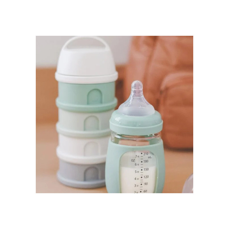 Boîte doseuse - 4 compartiments - Cotton white/Sage green - BEABA