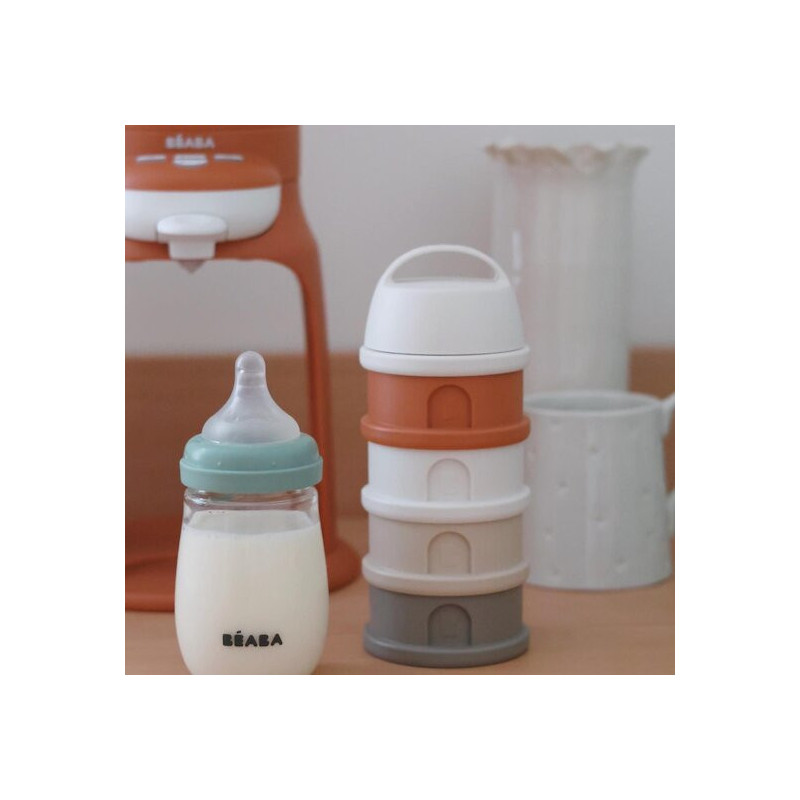 Boîte doseuse - 4 compartiments - Cotton white/Terracotta - BEABA